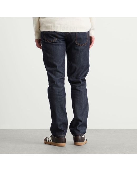 Nudie Jeans Blue Steady Eddie Ii Tapered Selvedge Jeans for men