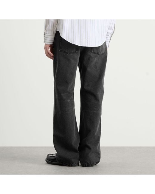 AMI Gray Large Fit Jeans Noir for men
