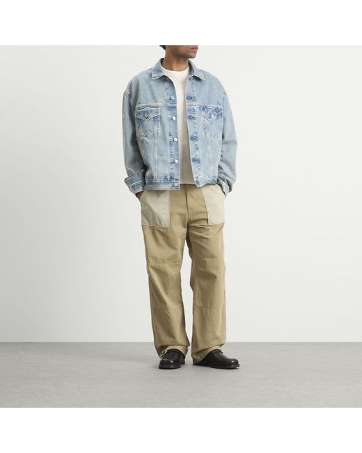 Maison Margiela Blue Taped Denim Jacket for men