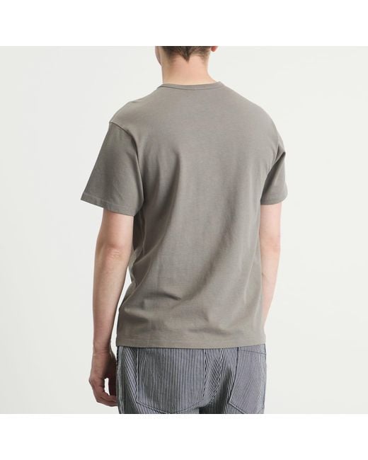 Dubbleware Gray Pocket Label T-Shirt for men