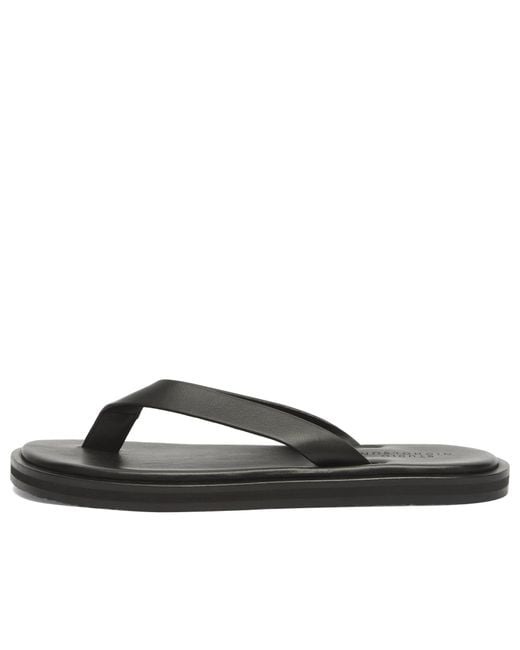 Studio Nicholson Black Curren Leather Flip Flop