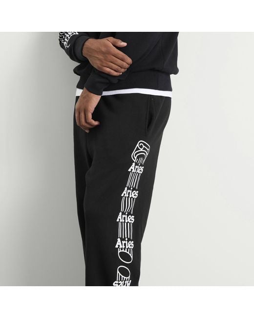 Aries Black Column Sweatpants for men