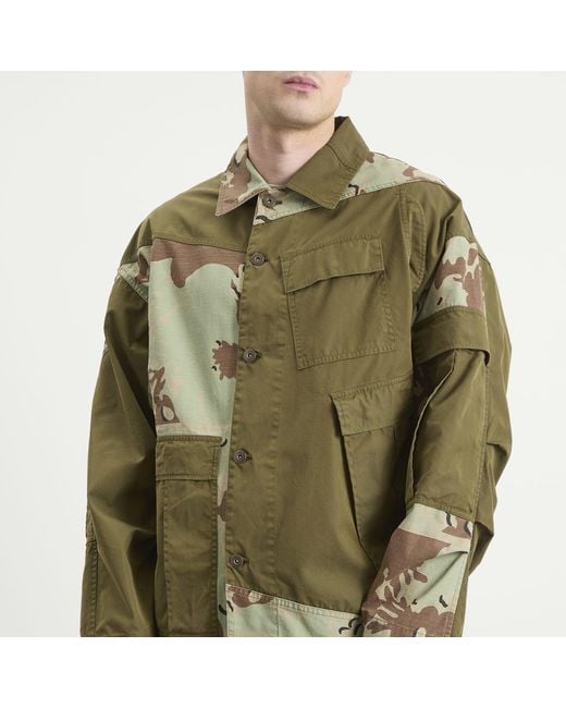 Nomarythm Textile Green X Needles Rebuild Coverall Jacket for men