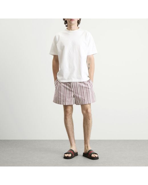 Gucci Red Stripe Shorts for men