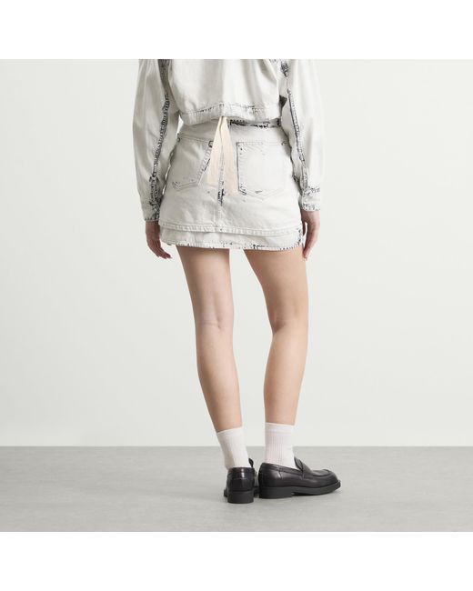 Toga Metallic Toga Denim Mini Skirt