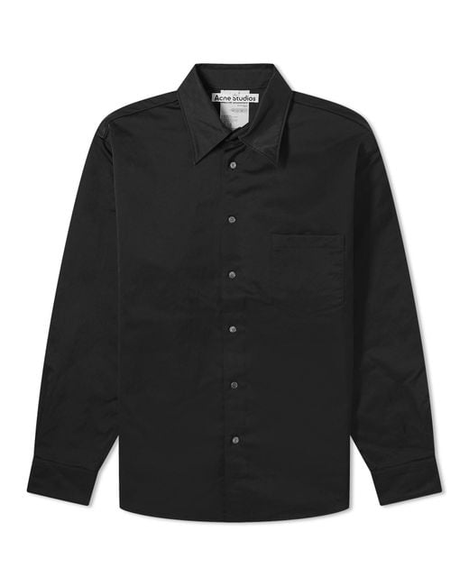 Acne Black Odrox Heavy Nylon Shirt Jacket for men