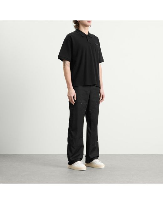 Cole Buxton Black Mini Logo Polo Shirt for men
