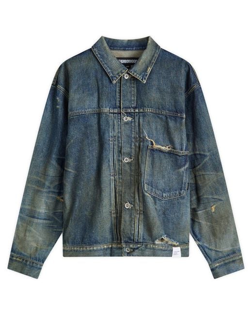Neighborhood Blue Savage Denim Type-1 Jacket for men