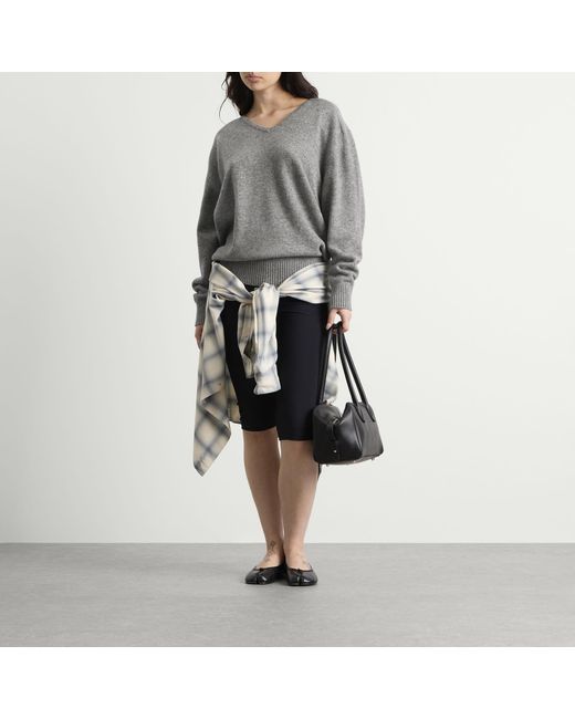 NOTHING WRITTEN Gray Carna V-Neck Pullover