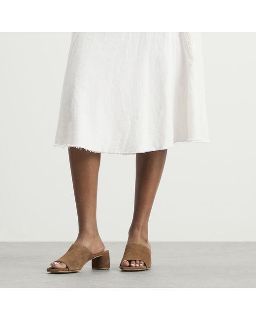 Vagabond Brown Piper Suede Mule Heel