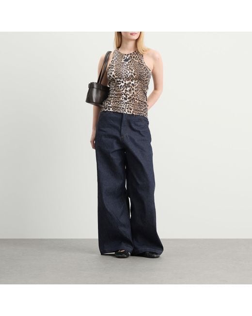 Ganni Natural Rib Tank Top