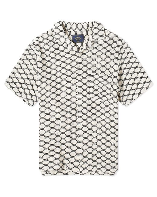 Portuguese Flannel White Net Vacation Shirt for men