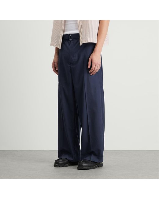 About Blank Blue Relaxed Belted Trousers for men