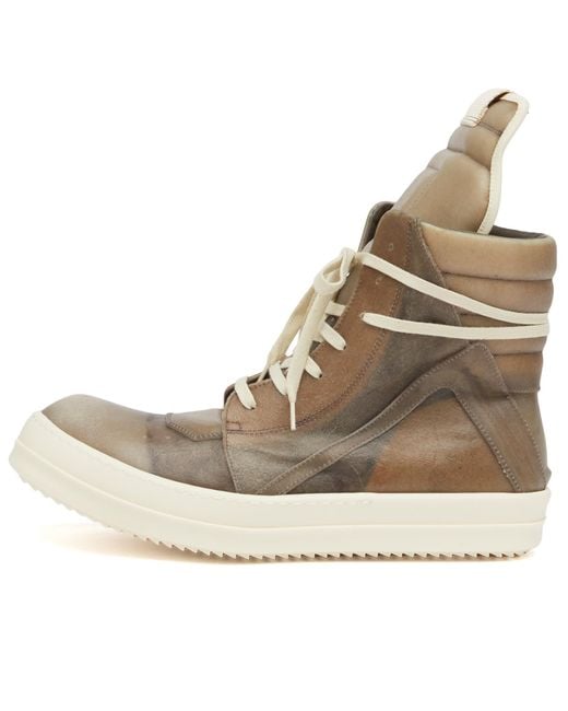 Rick Owens Natural Transparent Leather Geobaskets for men