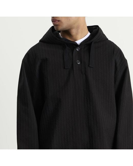 Studio Nicholson Black Almes Hooded Pullover for men
