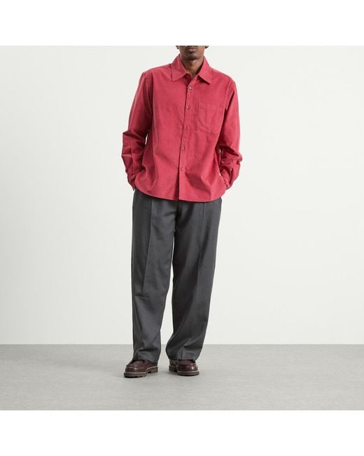 Kardo Pink Luis Cord Shirt for men