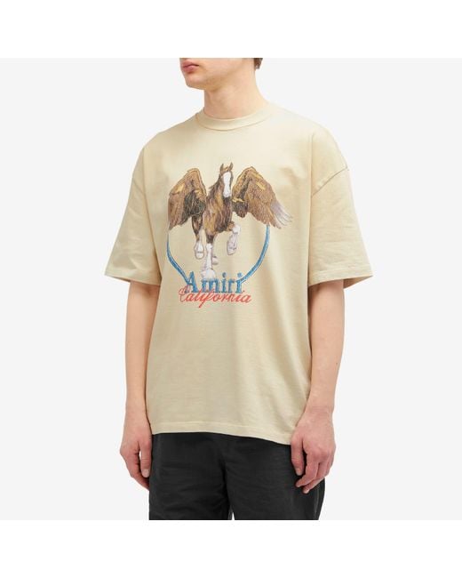 Amiri Natural Vintage Wash Pegasus T-Shirt for men