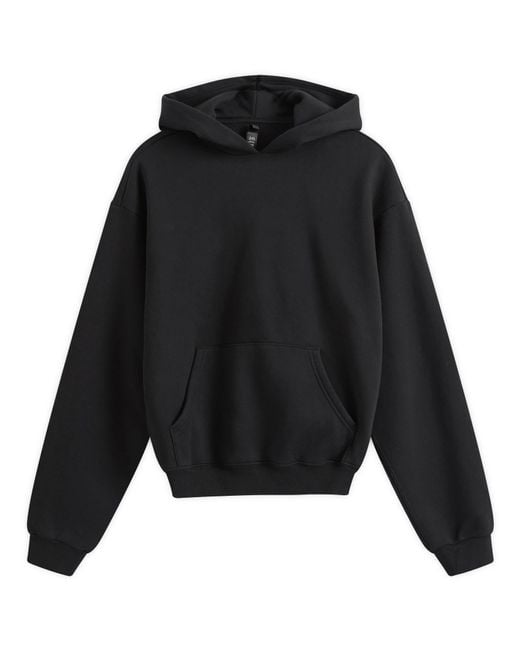 Skims Women's Black Cotton Fleece Pullover Hoodie