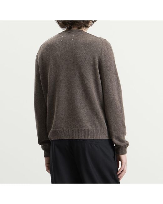 Maison Margiela Gray Fused Knit Sweater for men