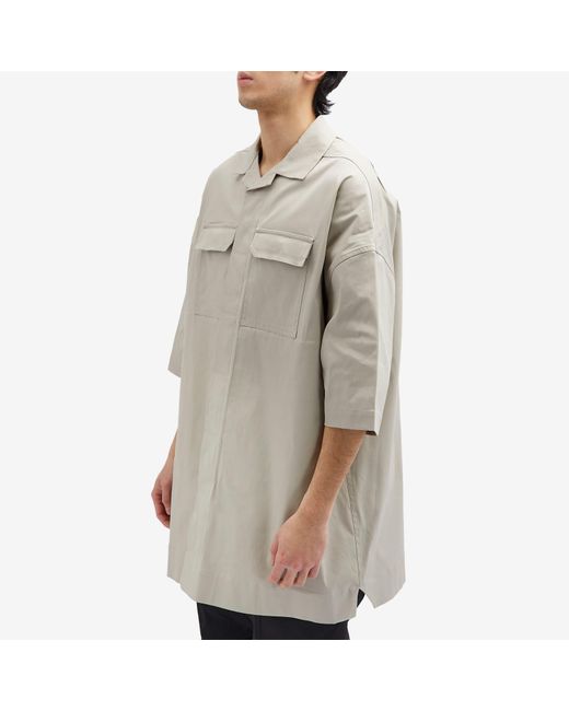 Rick Owens Gray Magnum Tommy Heavy Cotton Outershirt for men