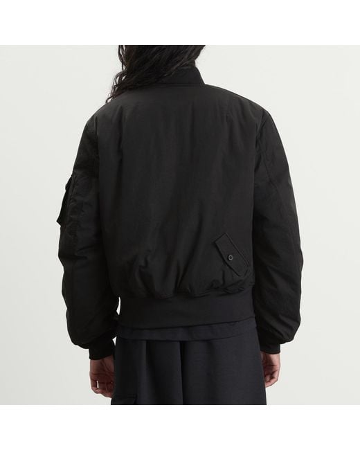 Y-3 Black Nylon Bomber Jacket for men
