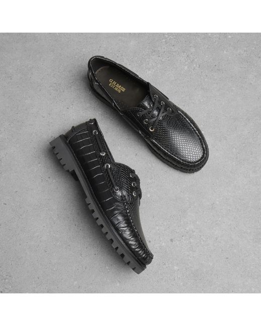 G.H.BASS Black Mallorie 4 Eye Loafers