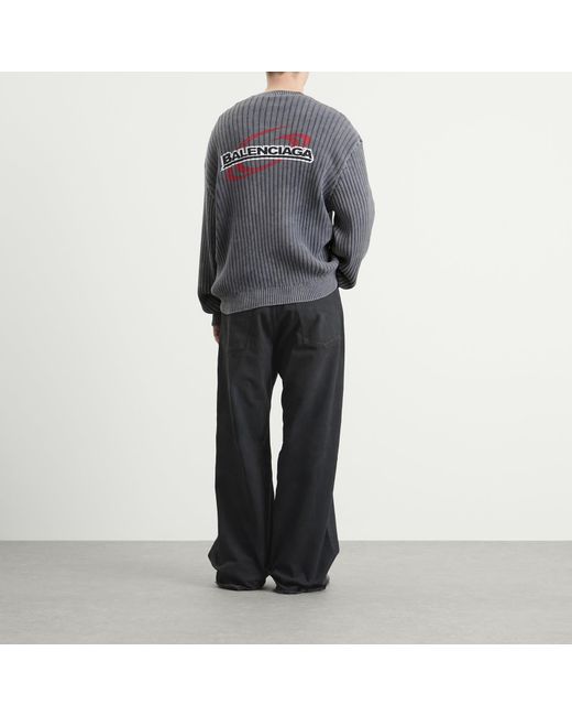 Balenciaga Gray Sweater With Logo for men