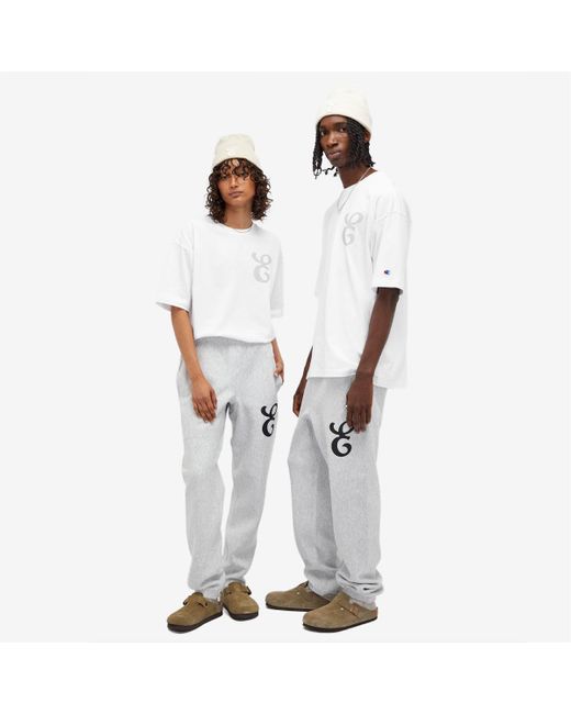 E by END. White Champion For T-Shirt for men