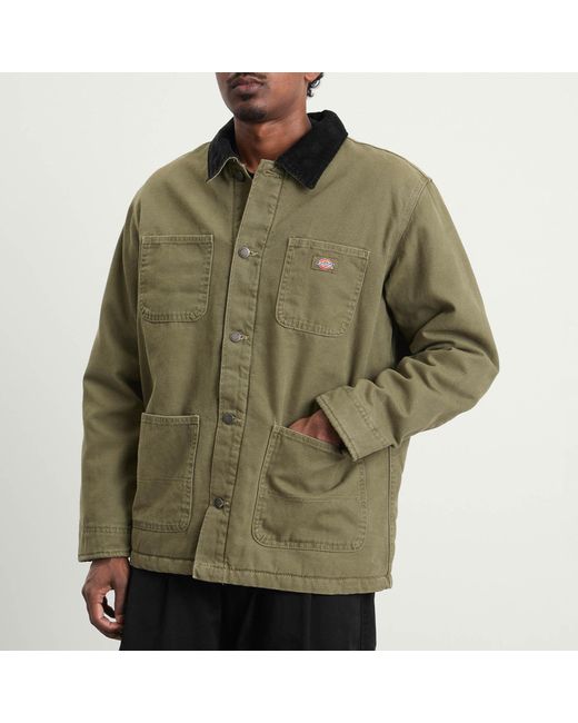 Dickies Green Lined Canvas Chore Jacket for men