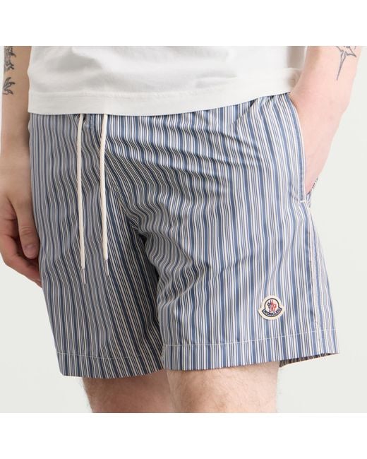 Moncler Blue Stripe Swimshorts for men