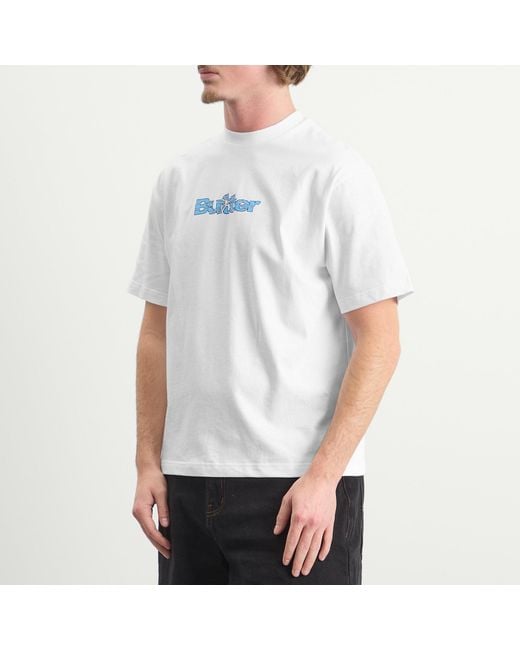 Butter Goods White Smashed Logo T-Shirt for men