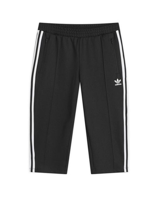 Adidas Gray Adicolor 3-Stripes Capri Track Pant