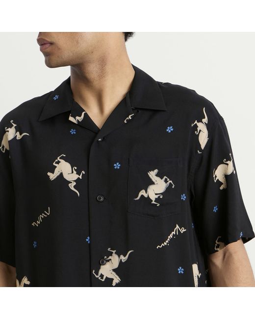Visvim Black Crosby Short Sleeve Shirt for men