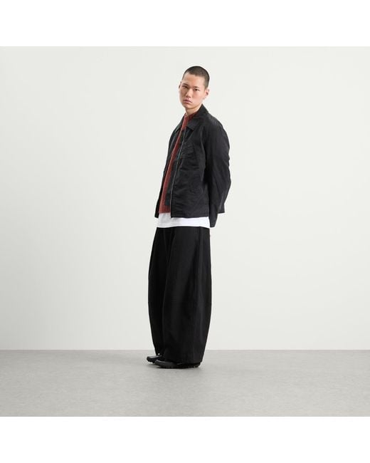 BOUND Purple Cropped Wool Jumper for men