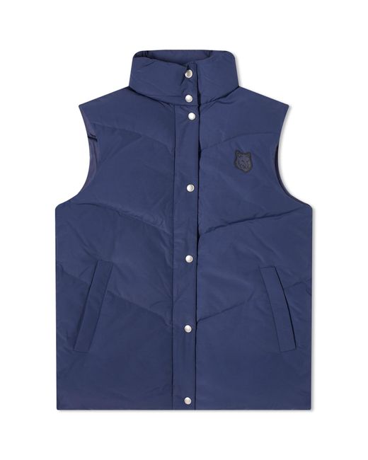Maison Kitsuné Blue Sleeveless Puffer Vest