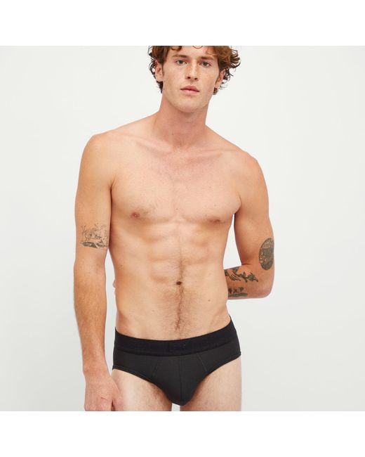 Skims Black Cotton Brief for men