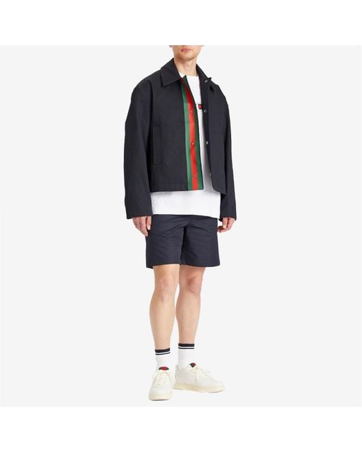 Gucci Blue Cotton Gaberline Blouson for men