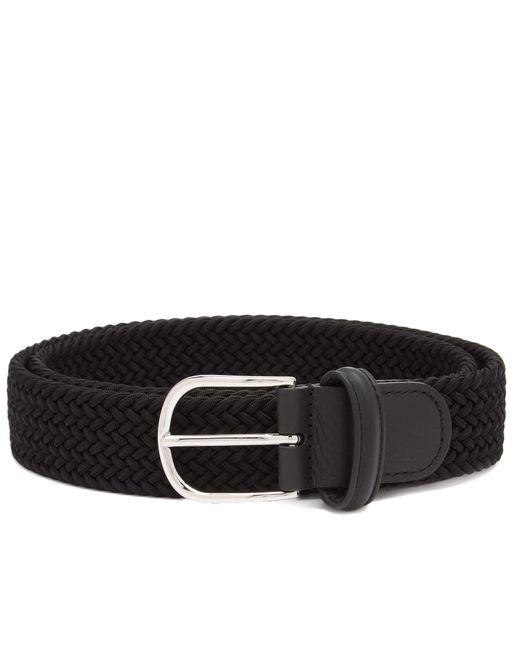 Andersons Black Elastic Woven Belt for men