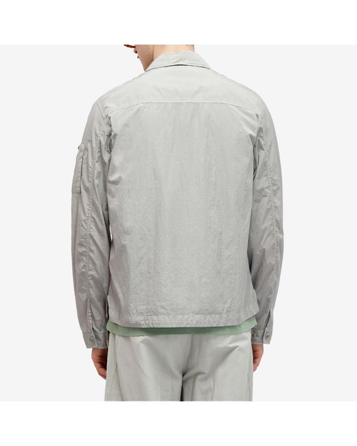 C P Company Gray Chrome-R Pocket Overshirt for men