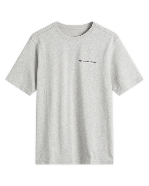 Pop Trading Co. Gray Reflective Logo T-Shirt for men