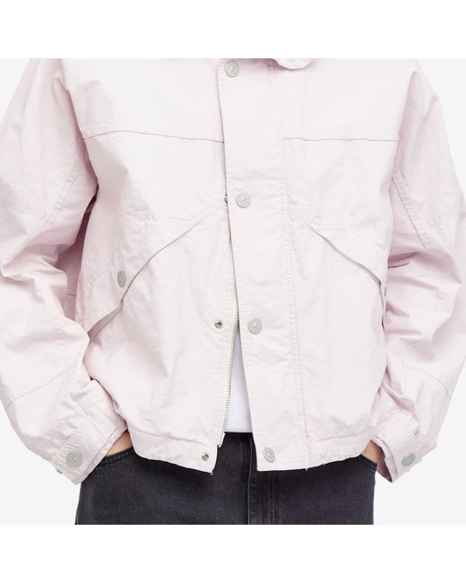 Stone Island Pink Marina Raw Linen Jacket for men