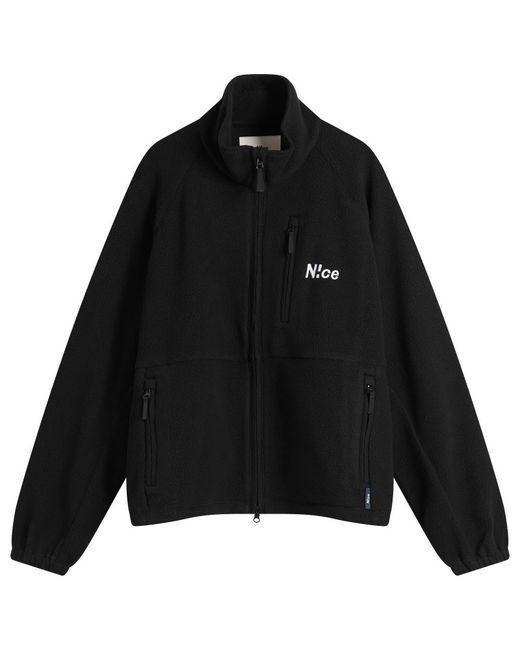 N!CE Black Polartec Fleece Jacket for men