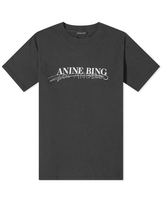 Anine Bing Black Walker Doodle T-Shirt