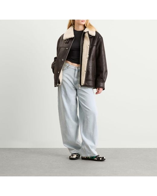DUNST Black Faux Shearling Jacket