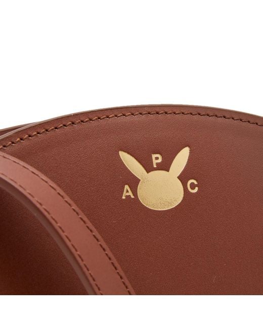 A.P.C. Brown Pokemon Mini Demi-Lune Bag