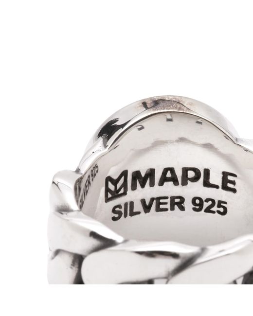 Maple Metallic Swan Ring for men