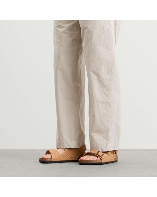 Birkenstock Brown Milano Bone Embossed for men