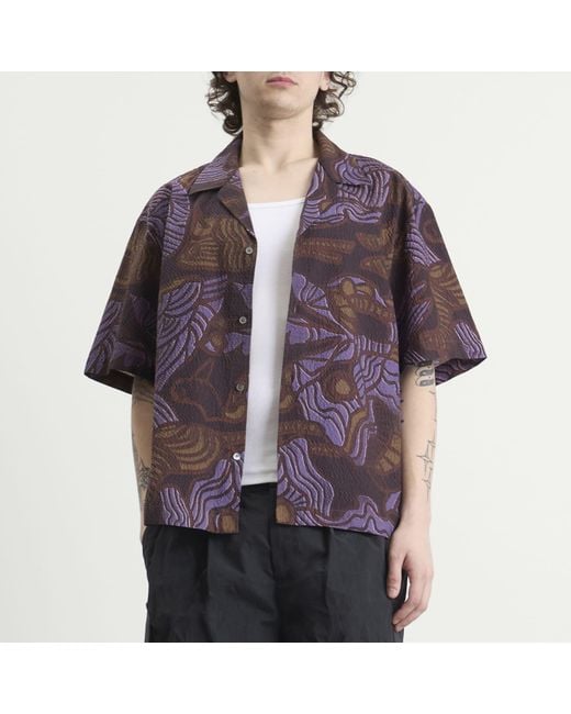 A Kind Of Guise Purple Samata Vacation Shirt for men