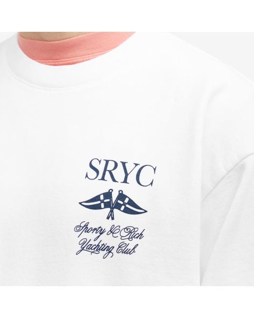 Sporty & Rich White Yacht Club Crew Sweat for men