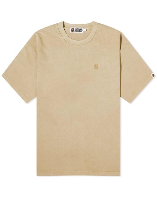 A Bathing Ape Natural One Point Garment Dyed Pocket T-Shirt for men